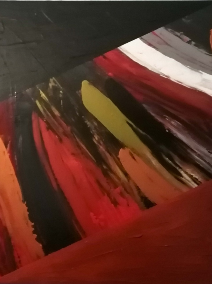 Abstract acrylic on canvas by T Cameron.